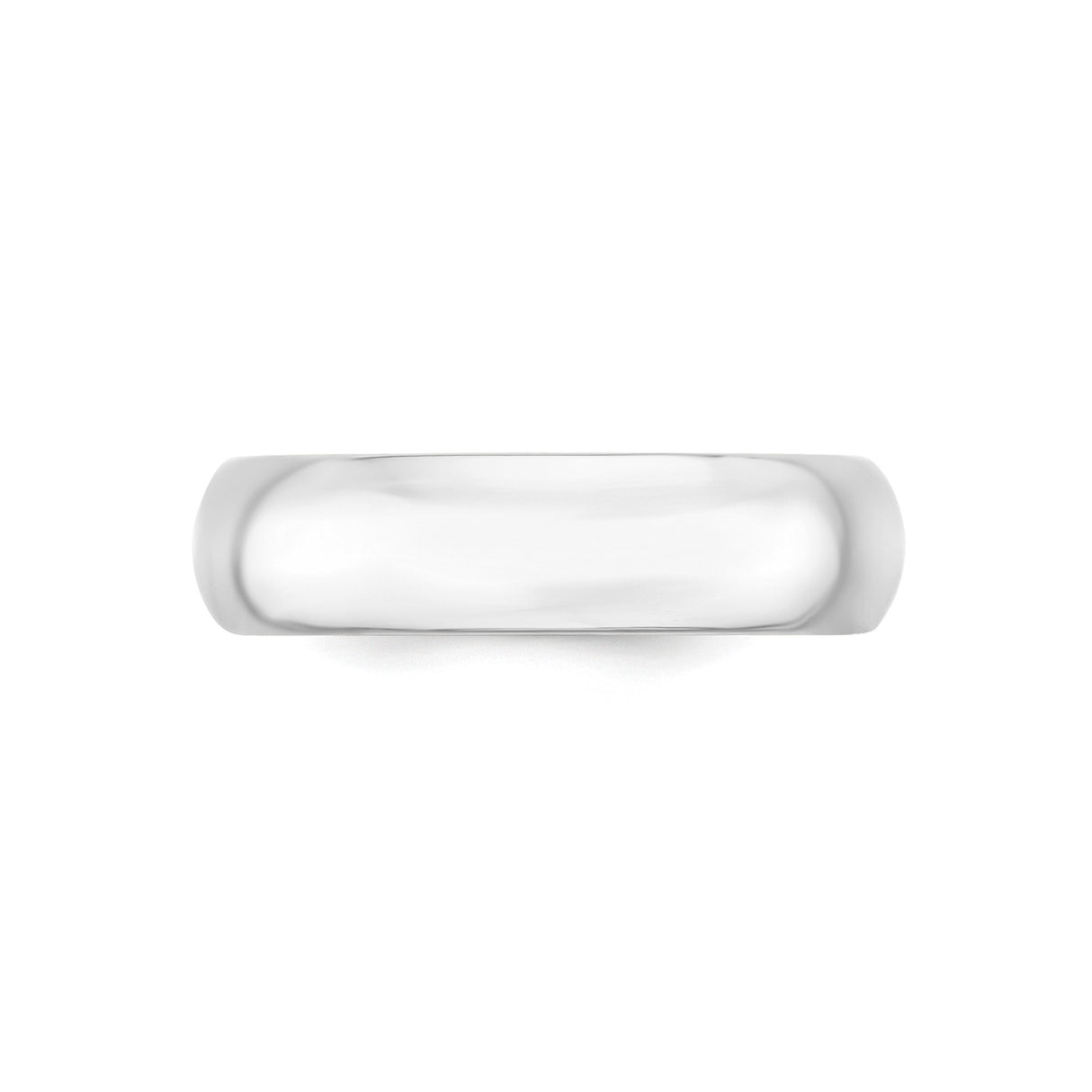 10k White Gold Comfort Fit, Lightweight wedding band ring detail view