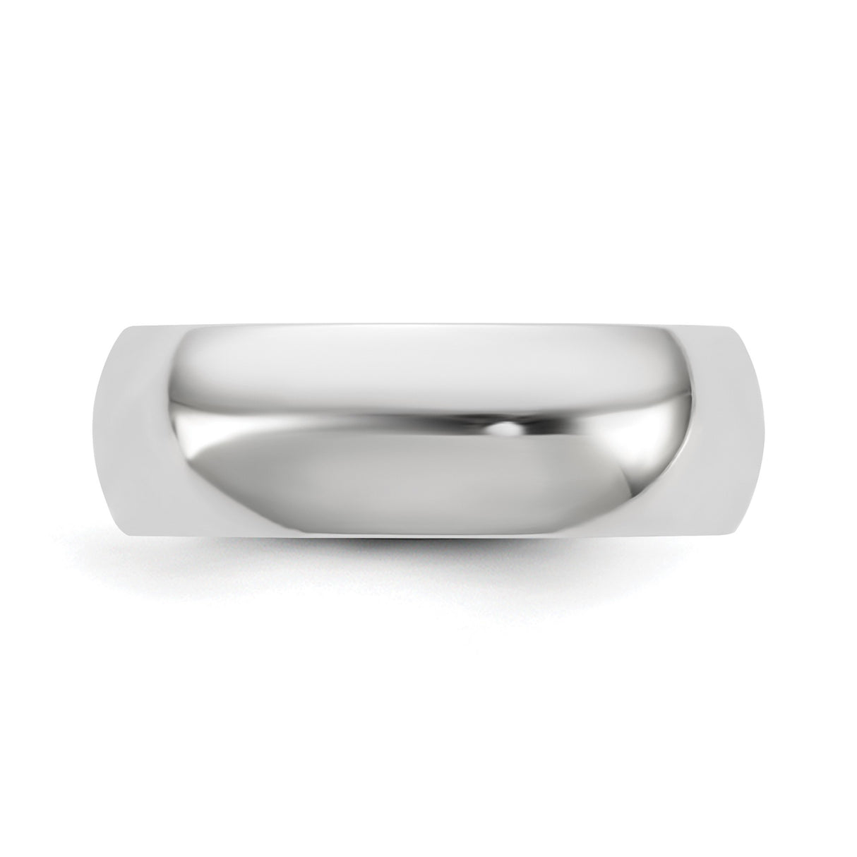 10k White Gold Comfort Fit wedding band ring detail view
