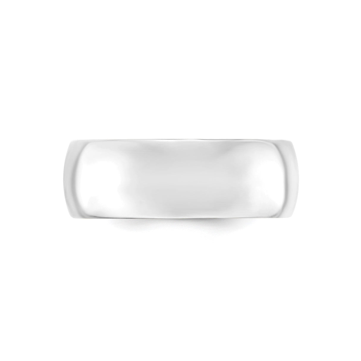 10k White Gold Comfort Fit, Lightweight wedding band ring detail view