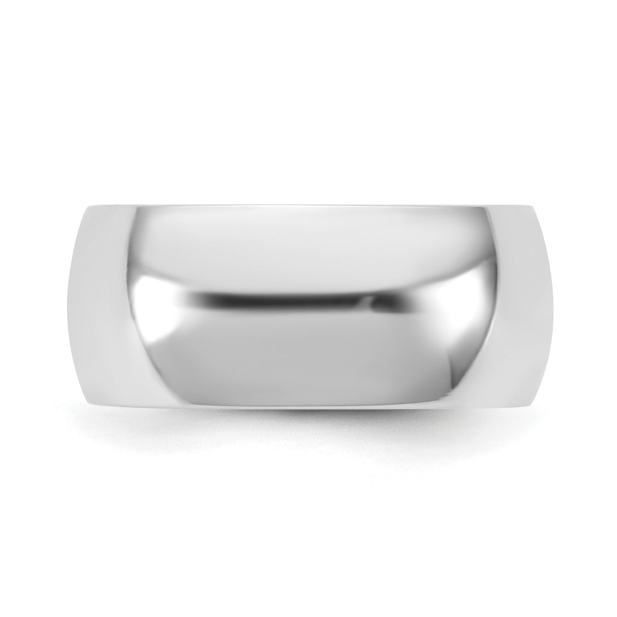 14k White Gold Comfort Fit wedding band ring detail view