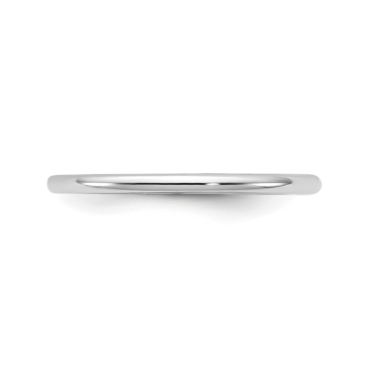 14k White Gold Comfort Fit, Lightweight wedding band ring detail view