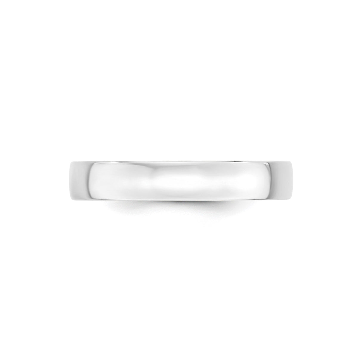10k White Gold Comfort Fit, Lightweight wedding band ring alternate angle