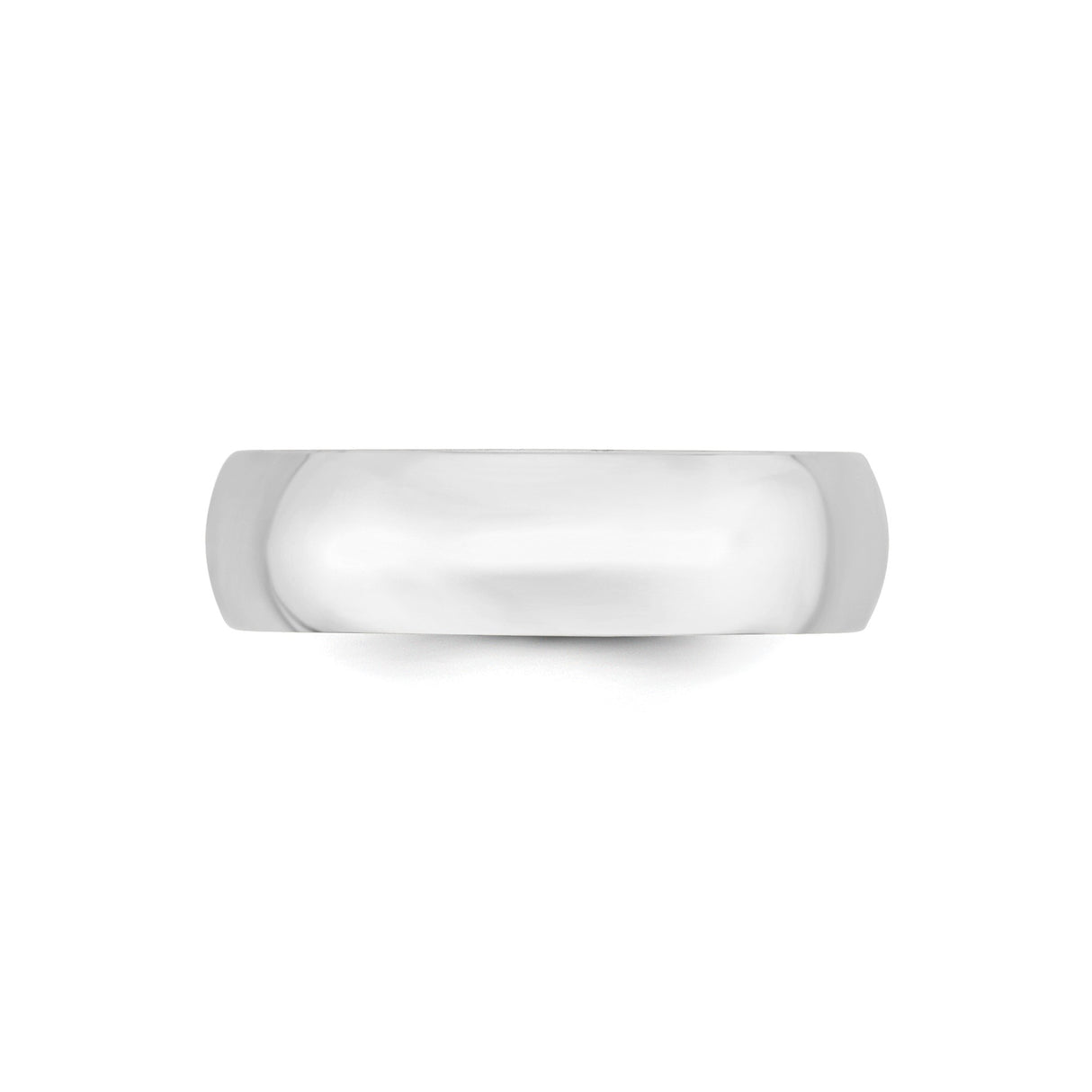 10k White Gold Comfort Fit, Lightweight wedding band ring detail view
