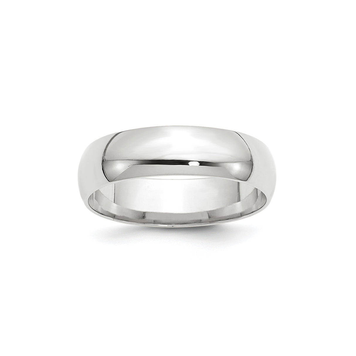 10k White Gold Comfort Fit, Lightweight wedding band ring