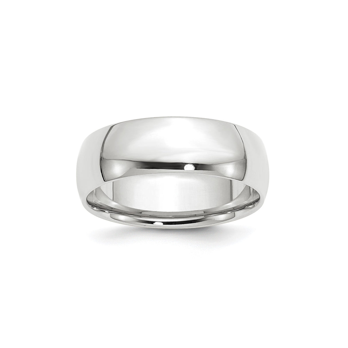 10k White Gold Comfort Fit, Lightweight wedding band ring