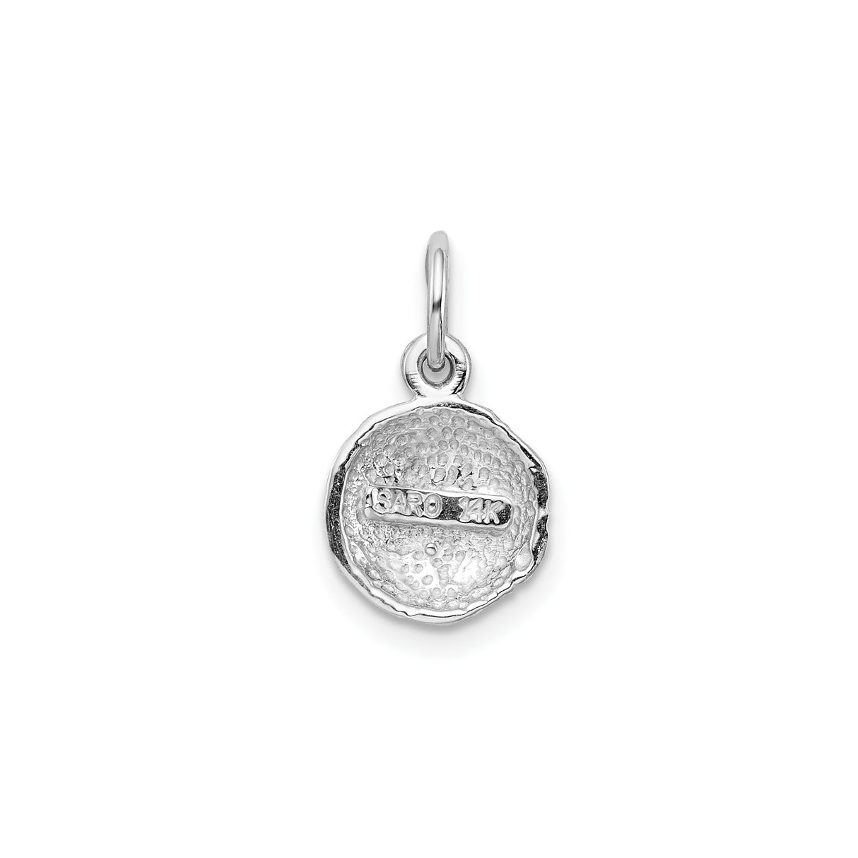 14k White Gold Soccer Ball Charm Pendant with Hexagon Pattern Design, Sports Jewelry for Women or Unisex