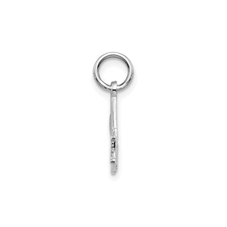 14k White Gold Number One Mom Pendant with Bold Lettering, Sentimental Jewelry Charm for Women