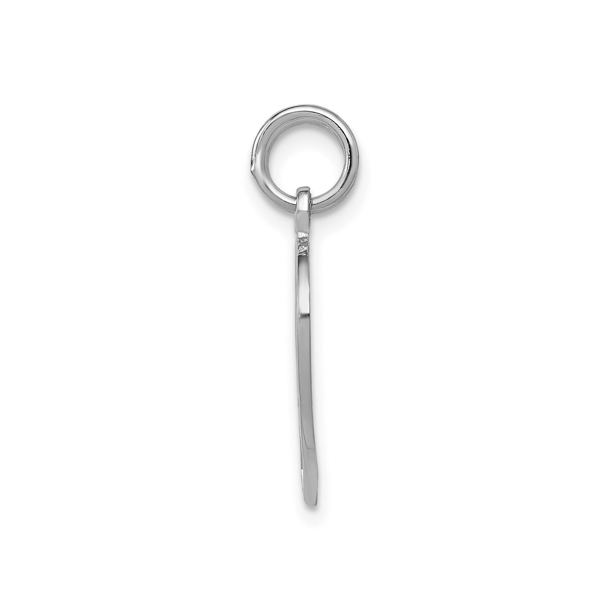 14k White Gold Break Apart Heart Pendant, Split Friendship Charm for Women or Teens