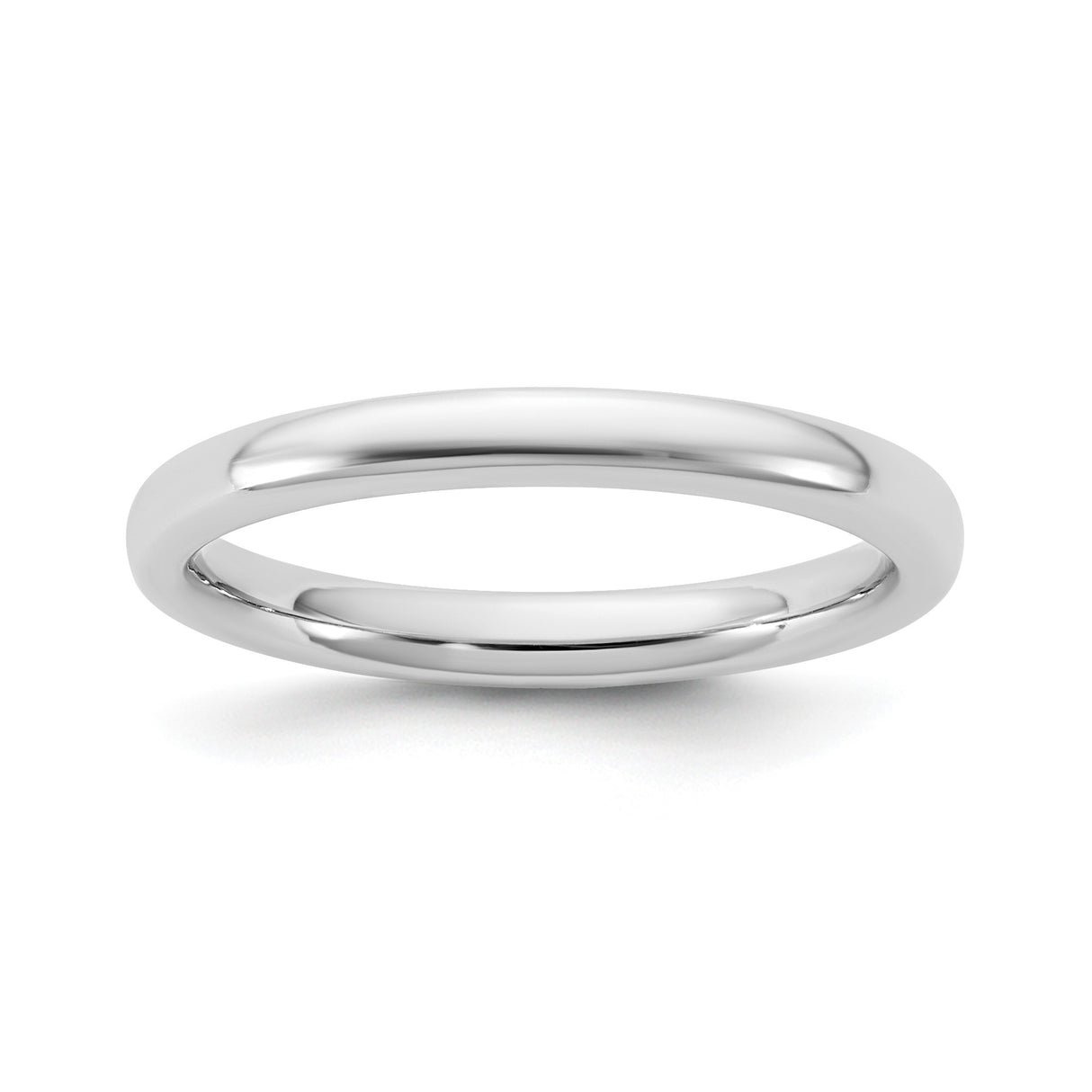 14k White Gold Comfort Fit wedding band ring