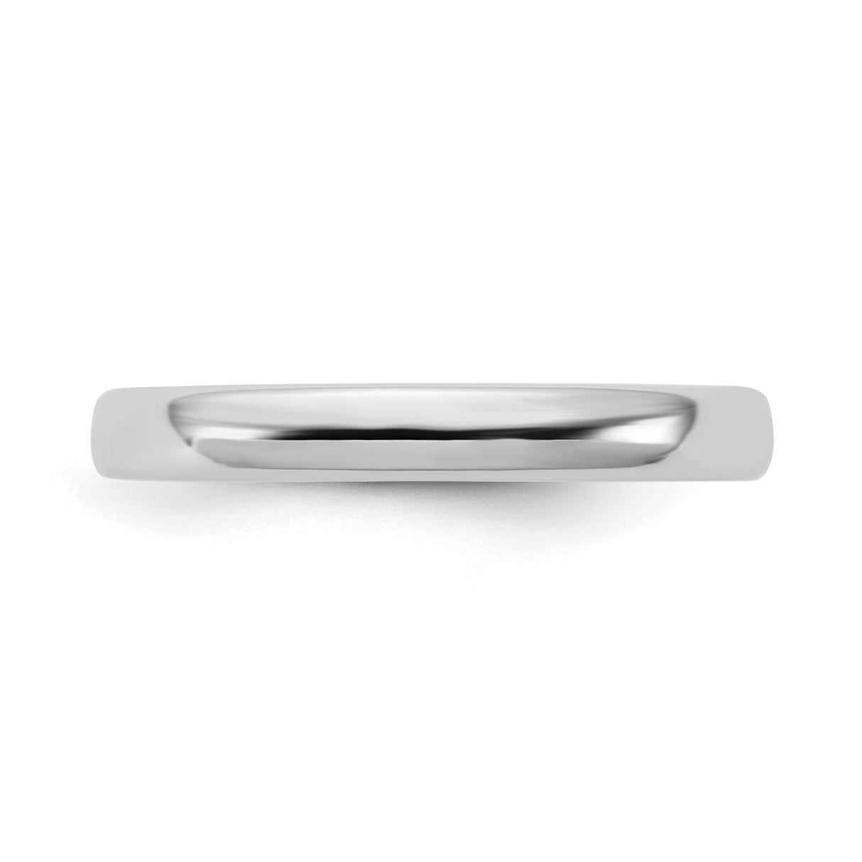 14k White Gold Comfort Fit wedding band ring detail view