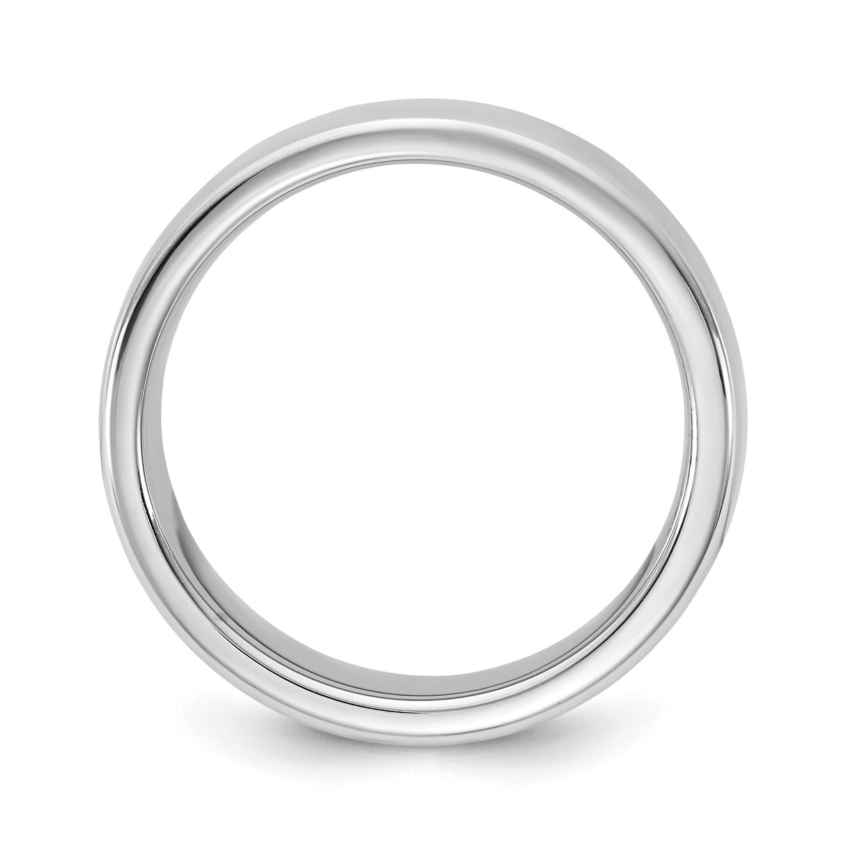 14k White Gold Comfort Fit wedding band ring alternate angle