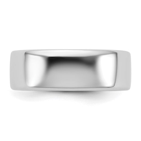 14K White Gold European-Style Comfort-Fit Wedding Band, 7mm, No Stone Included