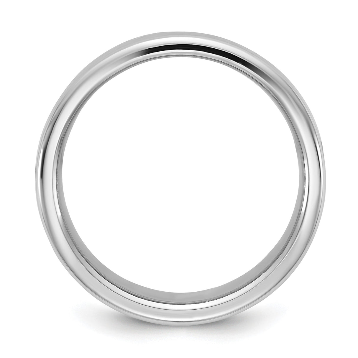 14k White Gold Comfort Fit wedding band ring alternate angle