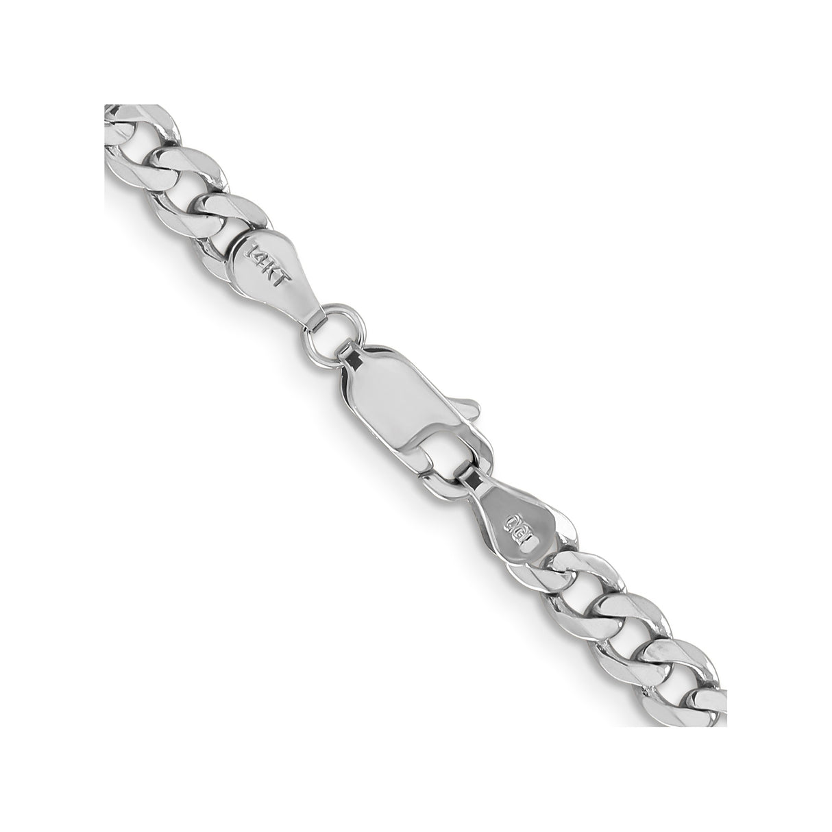 14K White Gold 4.5 mm Figaro Chain Necklace, Polished alternate angle