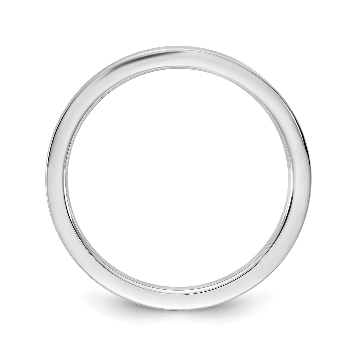 14k White Gold Flat, Comfort Fit wedding band ring alternate angle