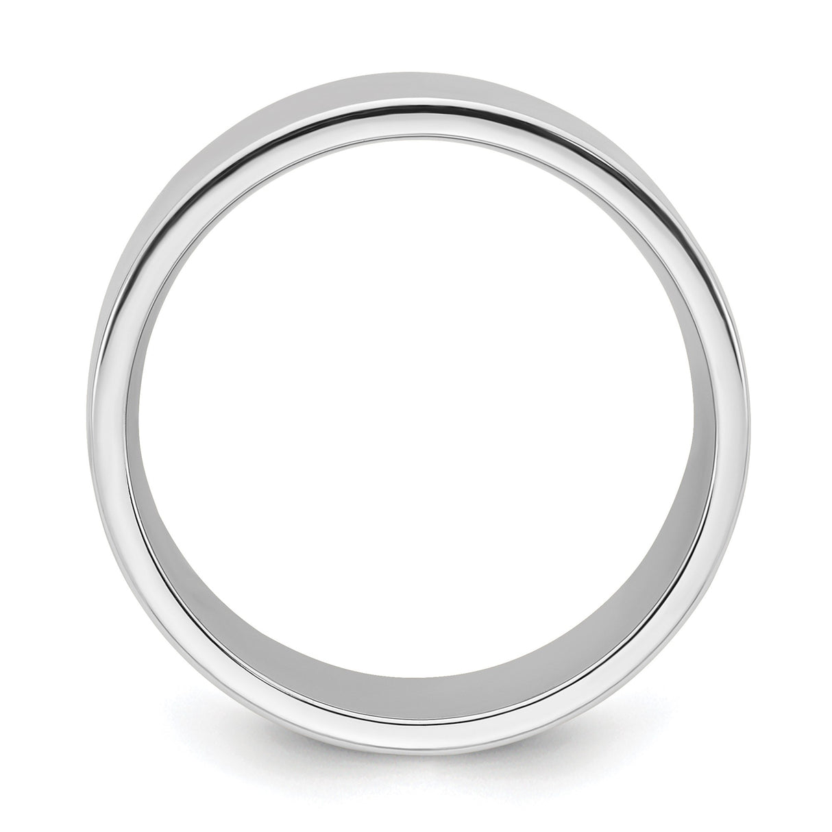 10k White Gold Flat, Comfort Fit wedding band ring alternate angle