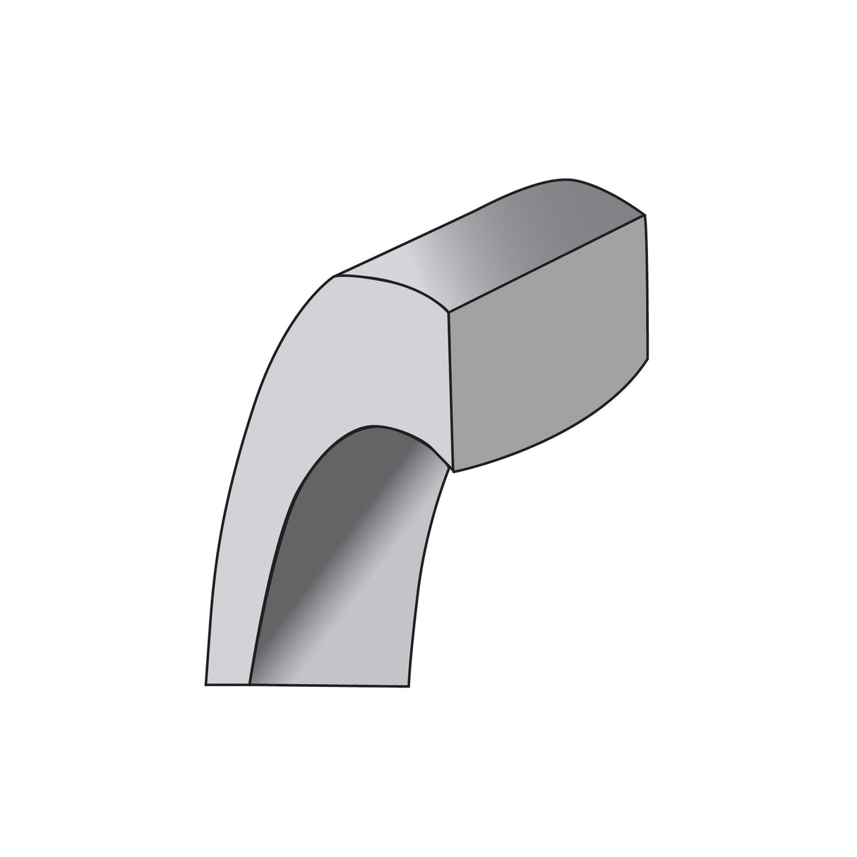 Sterling Silver Flat, Comfort Fit wedding band ring detail view