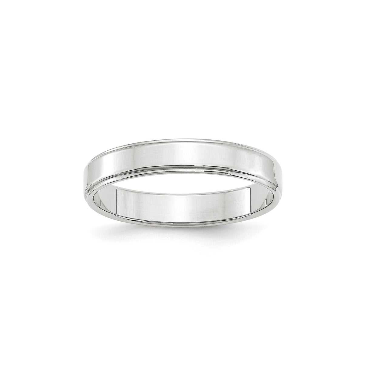 10k White Gold Flat wedding band ring