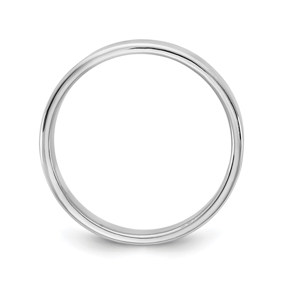 10k White Gold Flat, Lightweight wedding band ring alternate angle