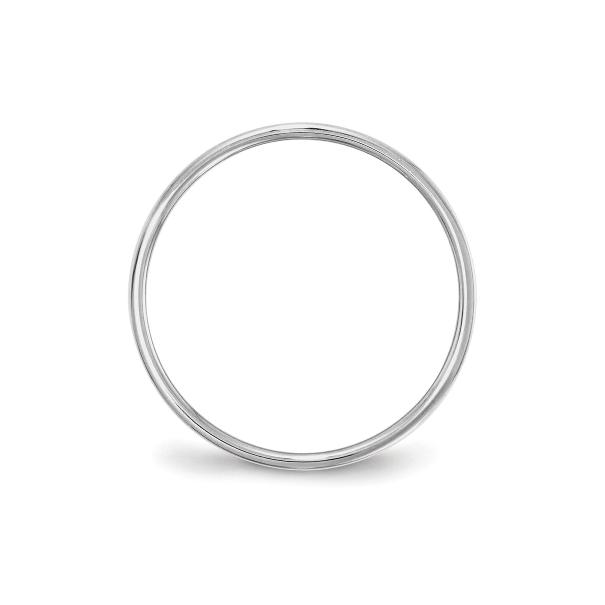 10k White Gold Flat, Lightweight wedding band ring alternate angle