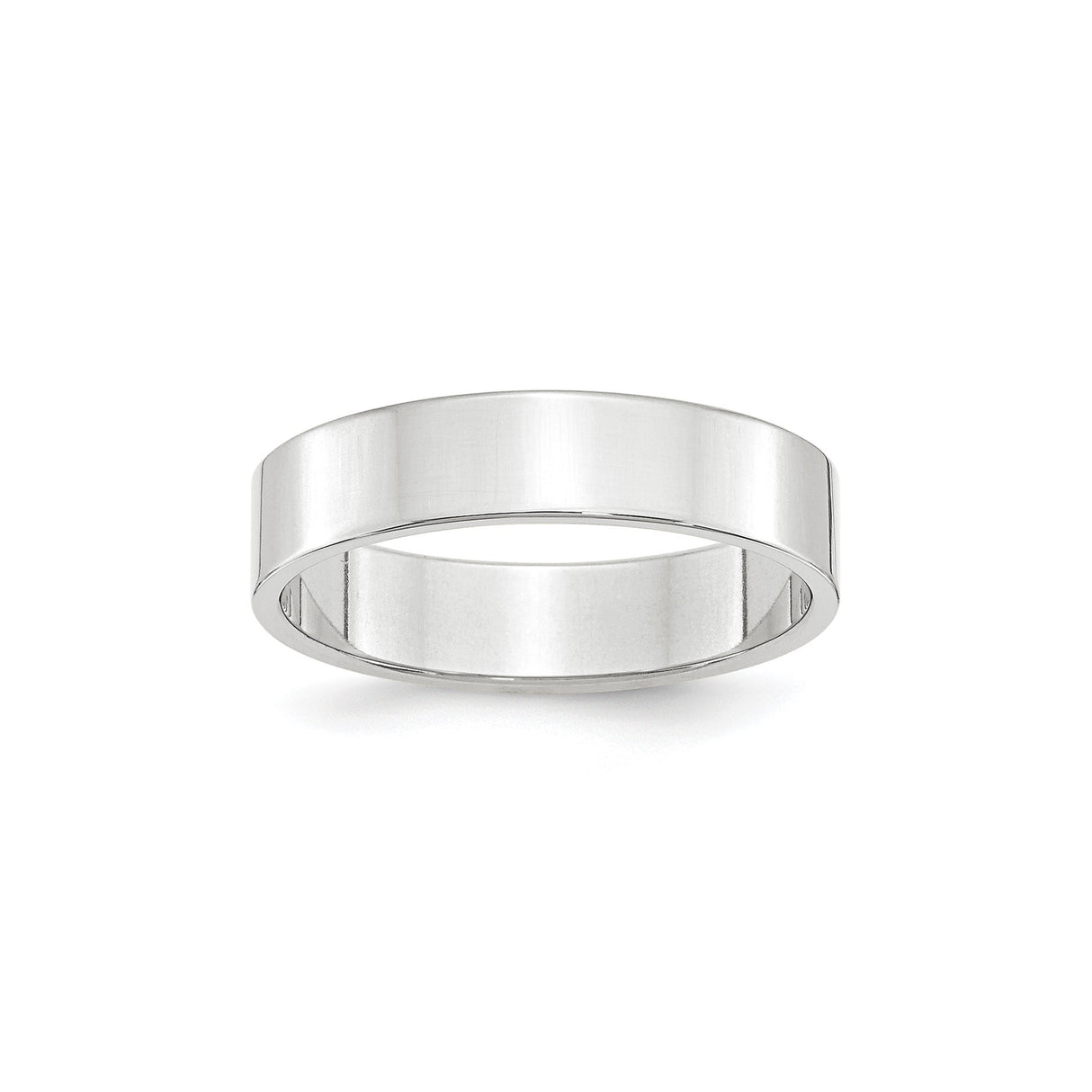 10k White Gold Flat, Lightweight wedding band ring