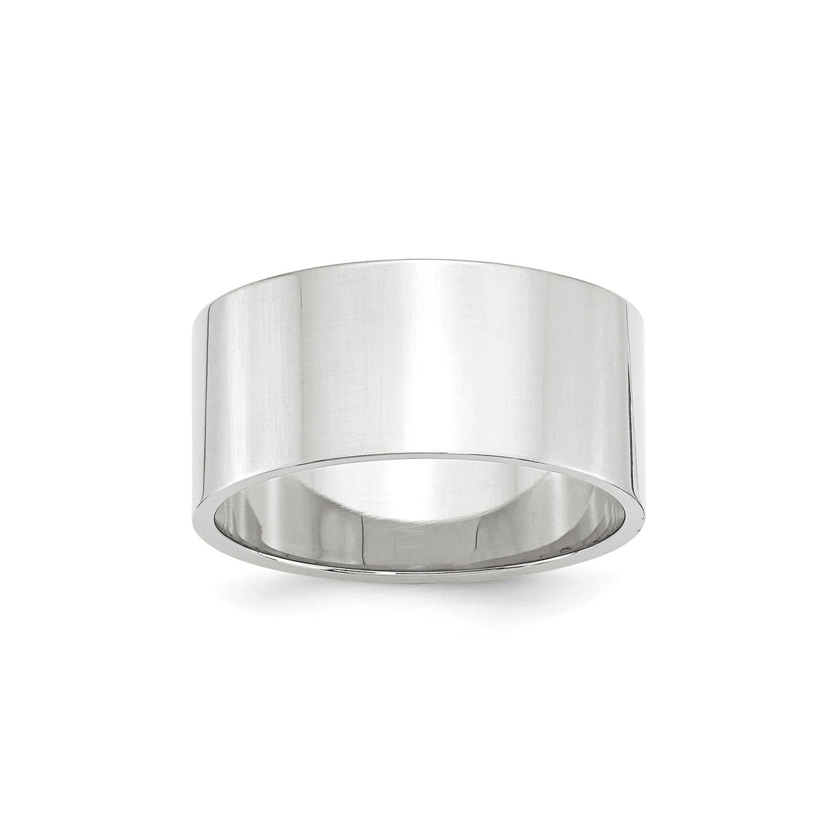 10k White Gold Flat, Lightweight wedding band ring