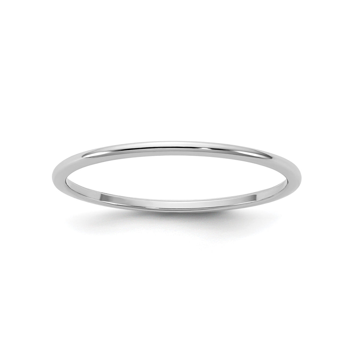 10k White Gold Domed wedding band ring
