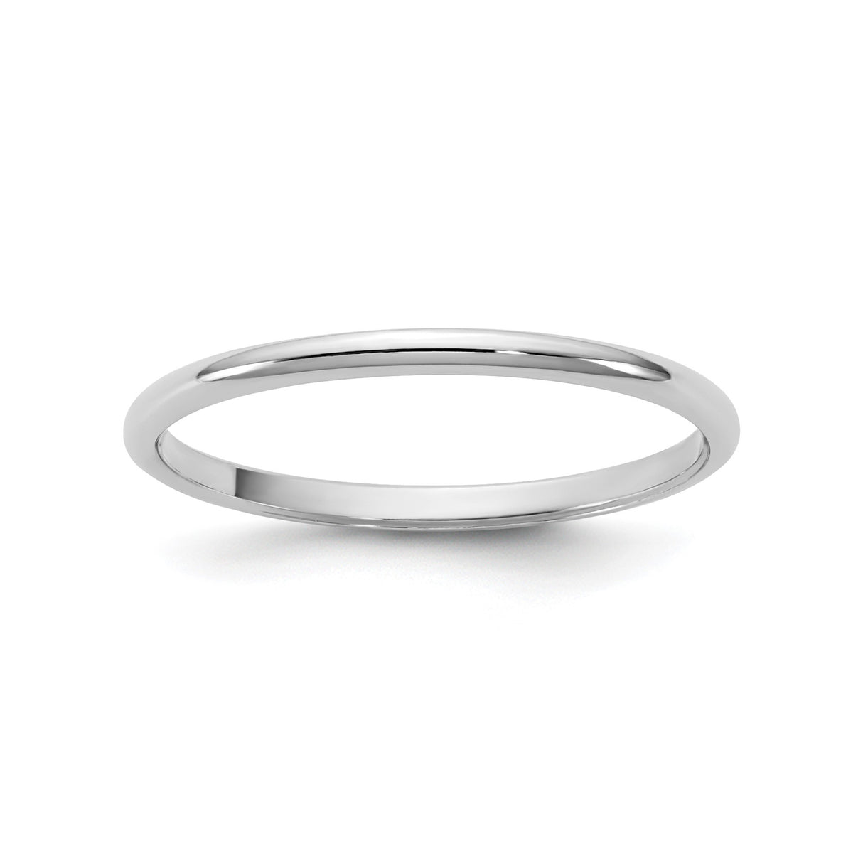 10k White Gold Domed wedding band ring
