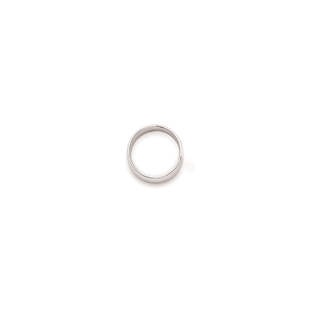 10k White Gold Domed wedding band ring detail view
