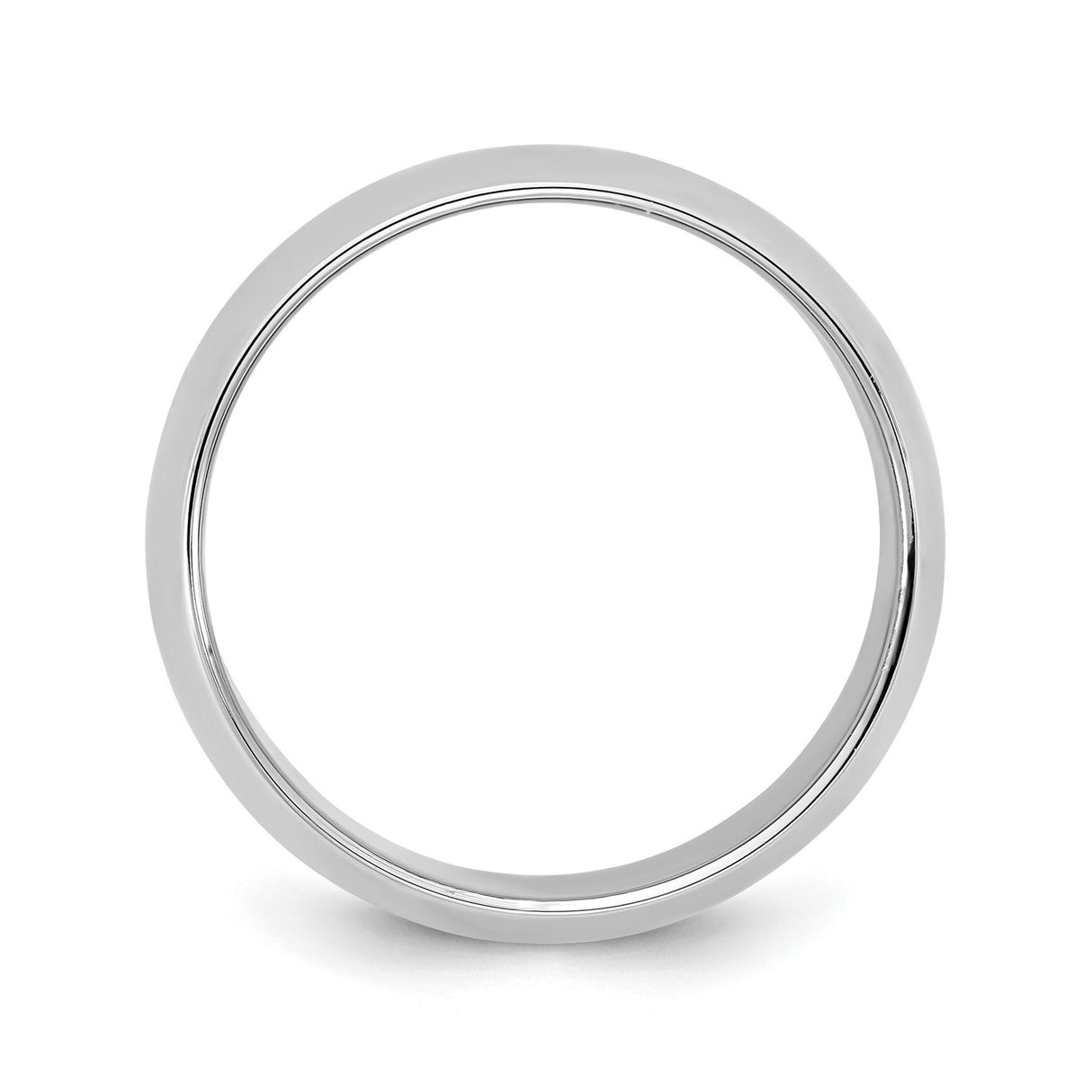 14k White Gold Domed wedding band ring alternate angle
