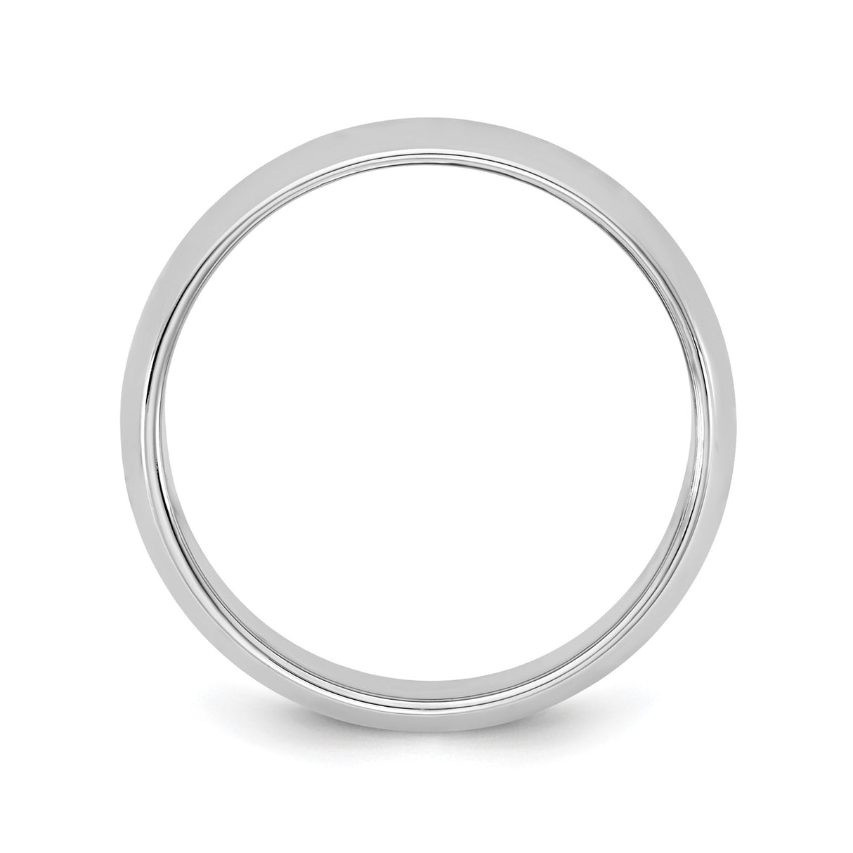 10k White Gold Domed wedding band ring alternate angle