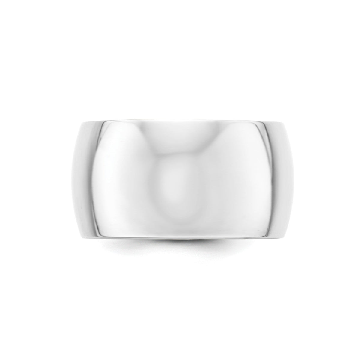 14k White Gold Domed wedding band ring alternate angle