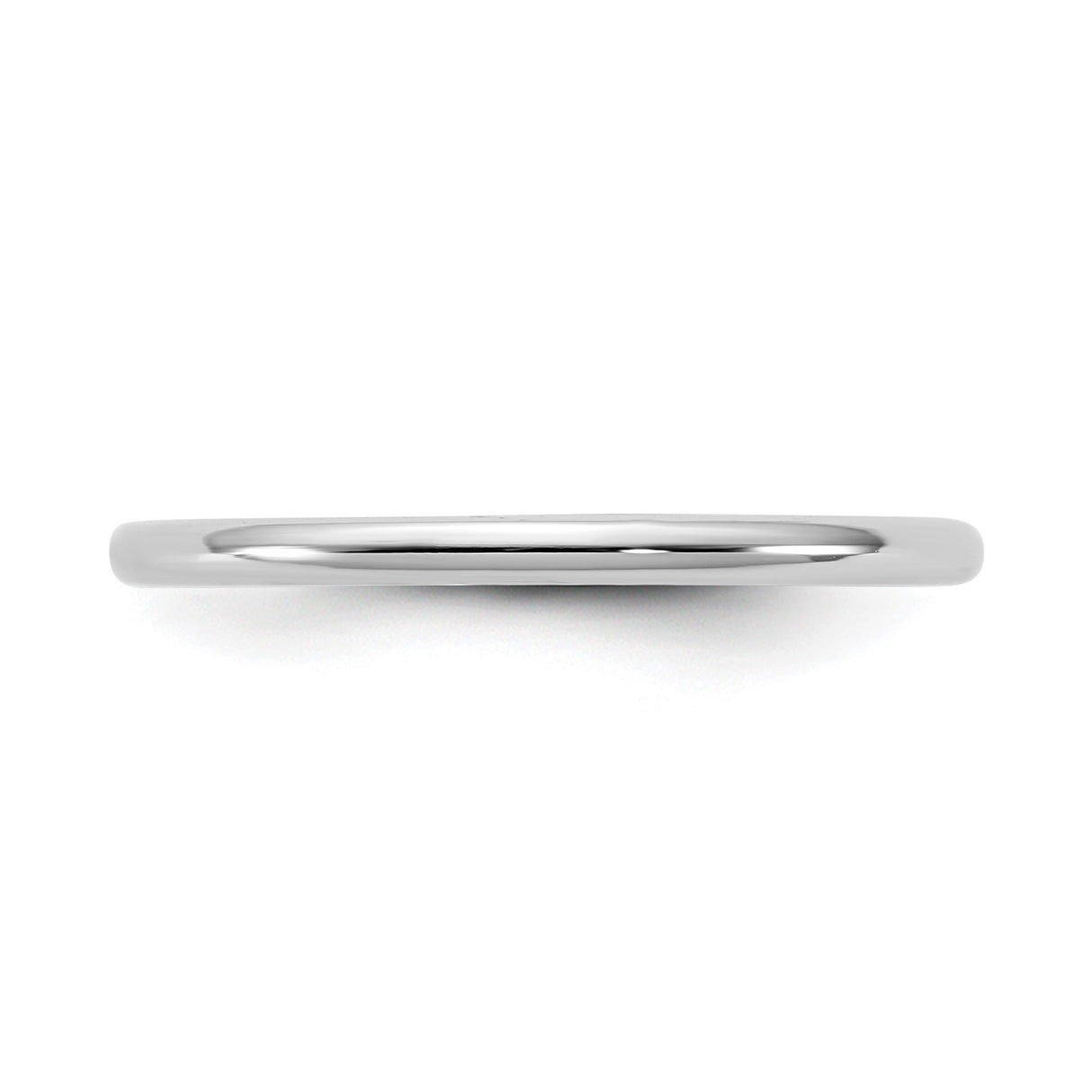 10k White Gold Domed, Lightweight wedding band ring detail view