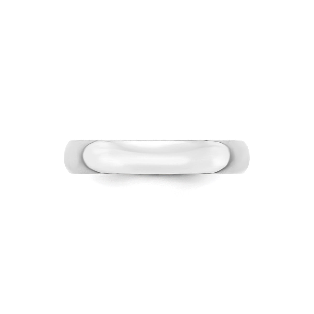 10k White Gold Domed, Lightweight wedding band ring alternate angle