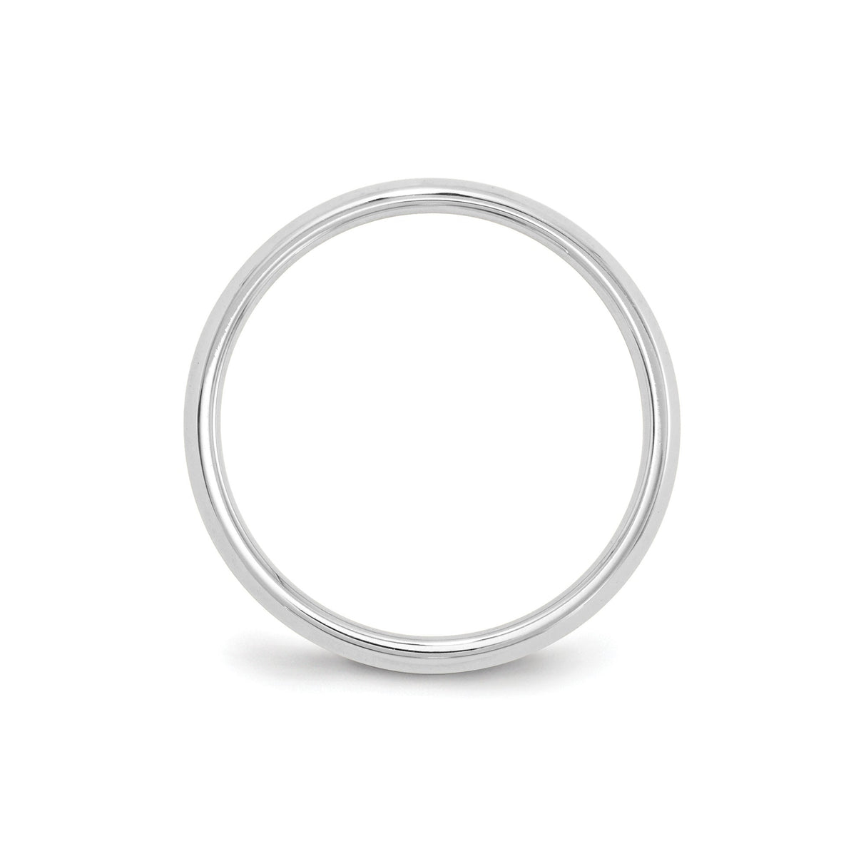 10k White Gold Knife Edge, Comfort Fit wedding band ring alternate angle