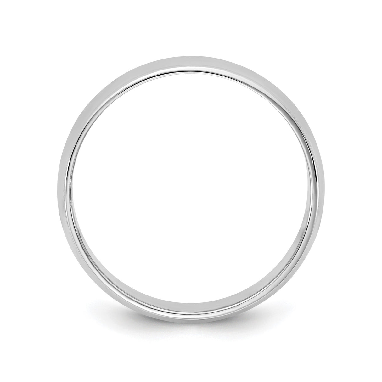 14k White Gold Milgrain, Lightweight wedding band ring alternate angle