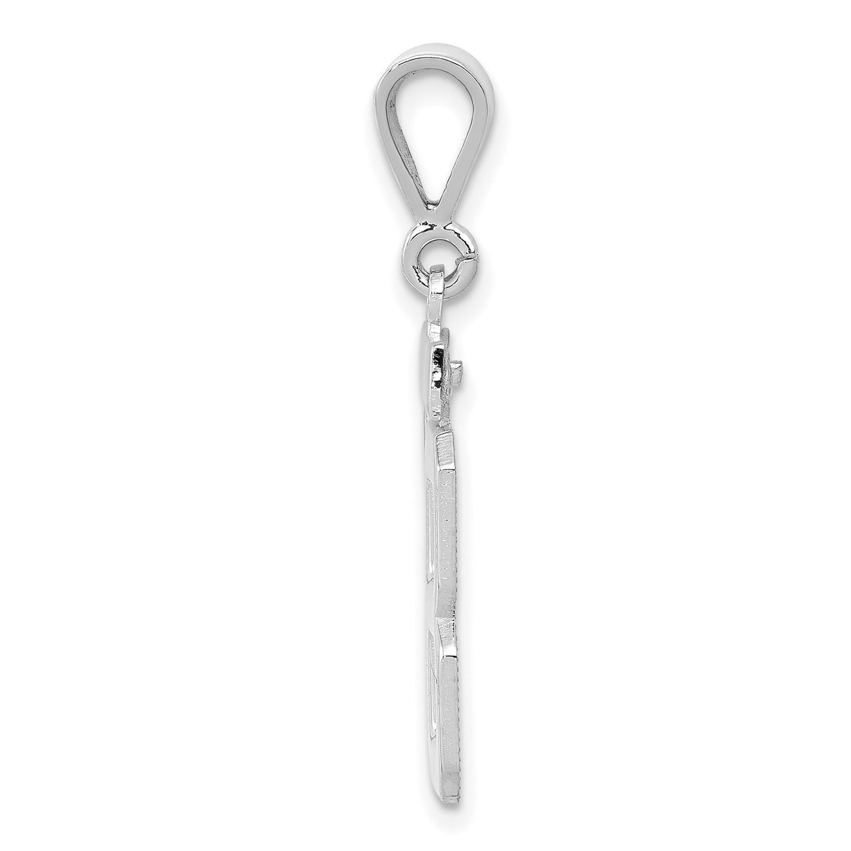 14k White Gold Number 88 Pendant, Bold Sporty Style Jersey Charm for Men or Unisex
