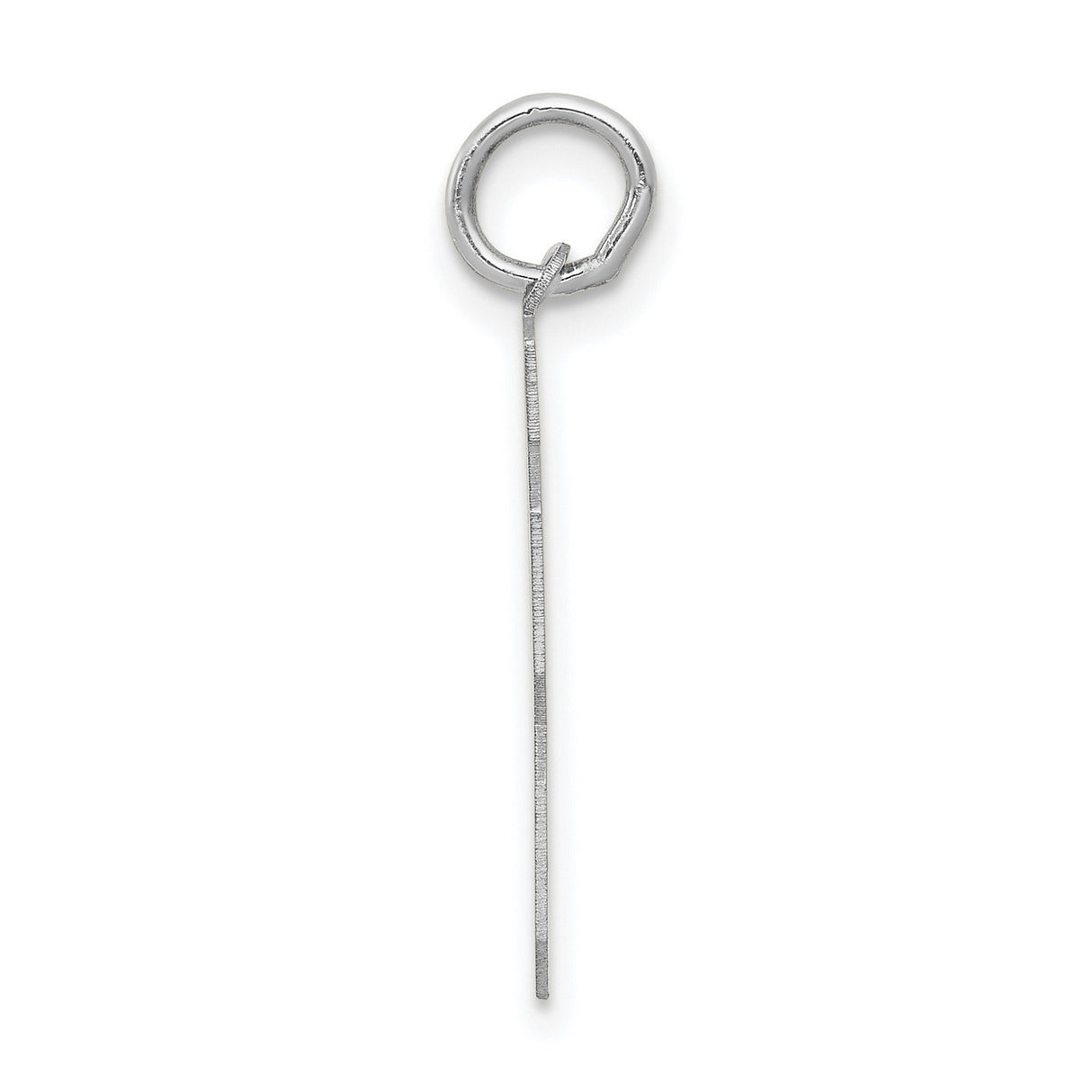 Medium Satin Number 63 Charm Pendant in Real 14k White Gold