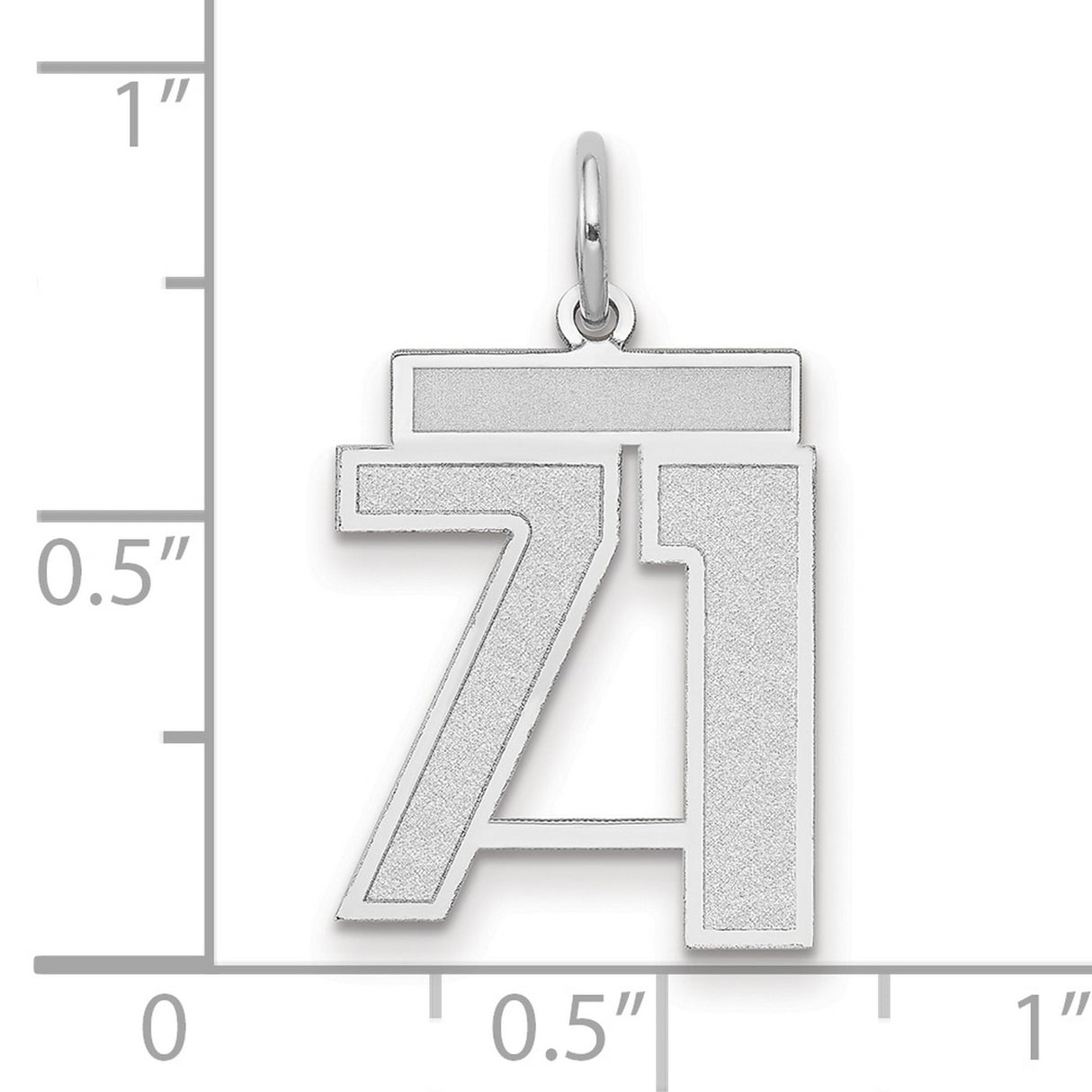 14k White Gold Chi Rho Pendant, Ancient Christian Symbol Religious Charm