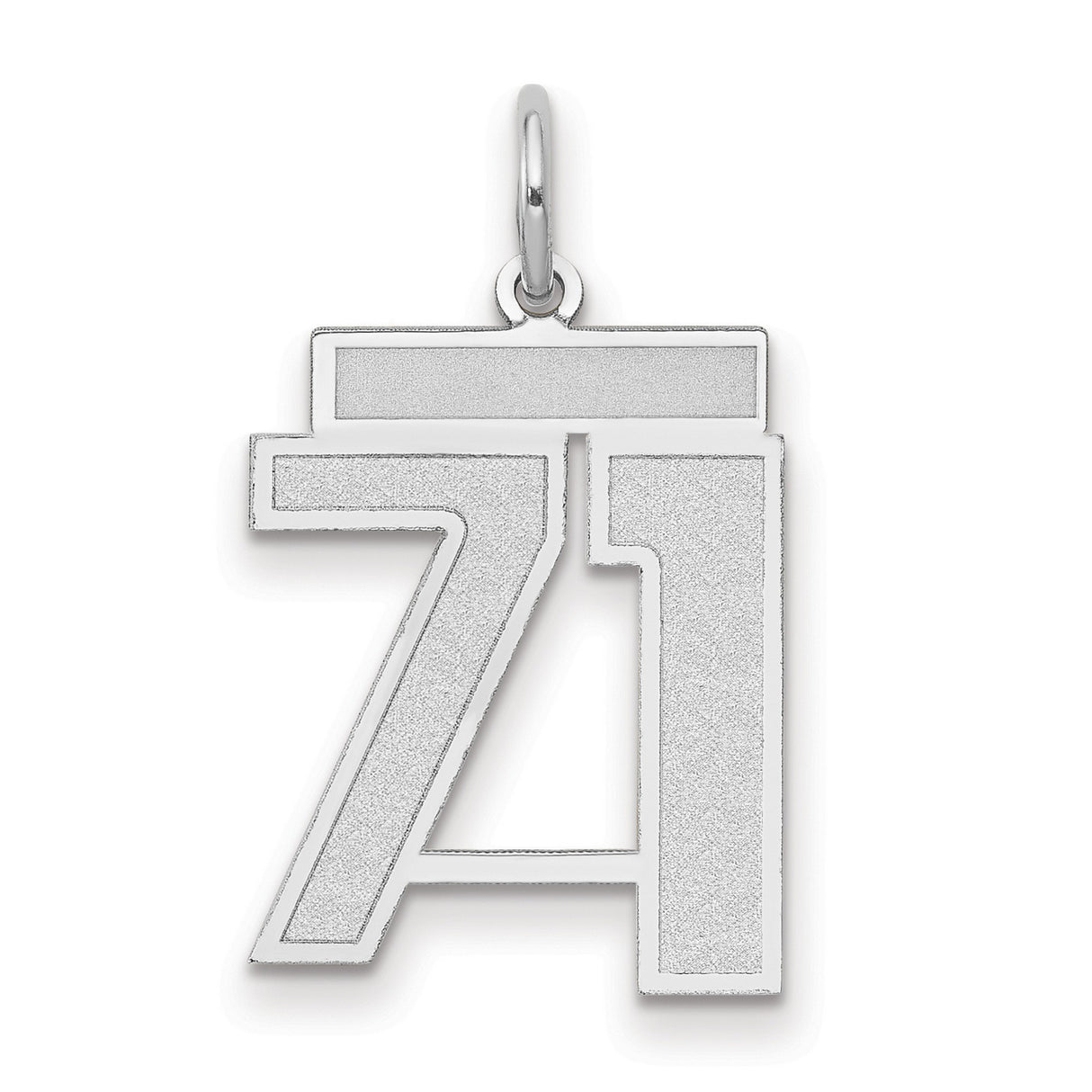 14k White Gold Chi Rho Pendant, Ancient Christian Symbol Religious Charm