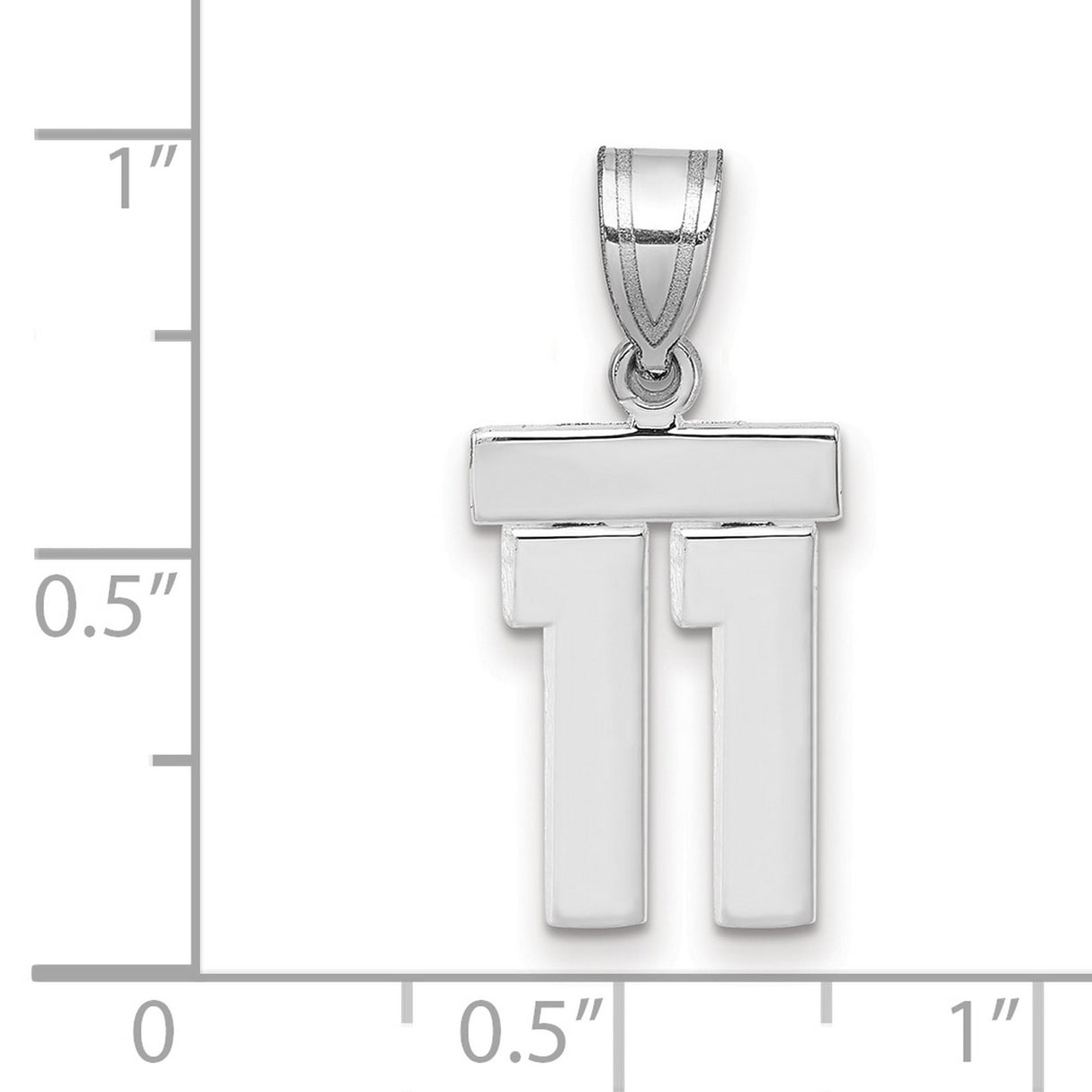 14k White Gold Chai Pendant with Hebrew Life Symbol, Jewish Religious Jewelry