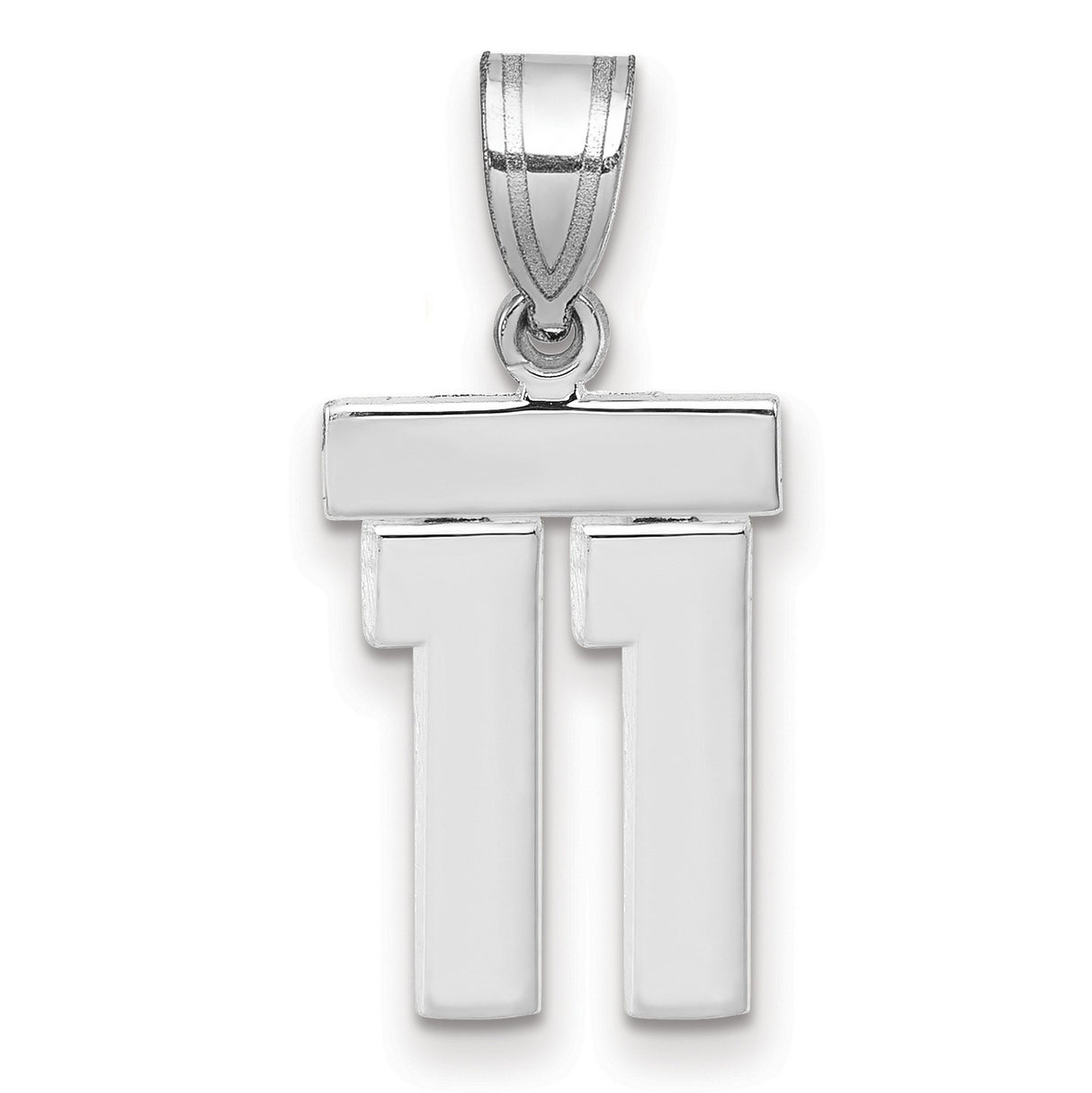 14k White Gold Chai Pendant with Hebrew Life Symbol, Jewish Religious Jewelry