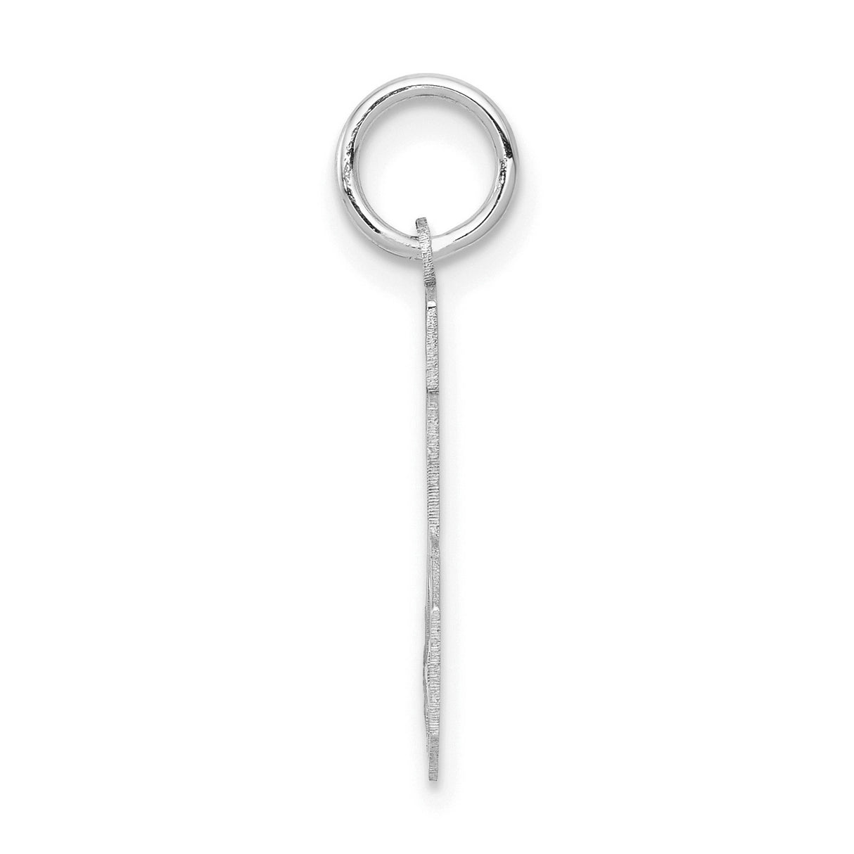 14k White Gold Number 25 Pendant, Bold Block Design Sports Charm, Unisex Jewelry