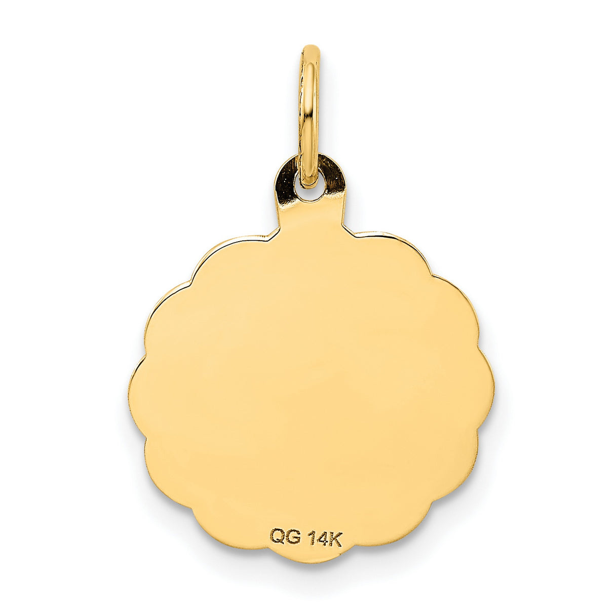 A Date to Remember Charm Pendant in Real 14k Yellow Gold