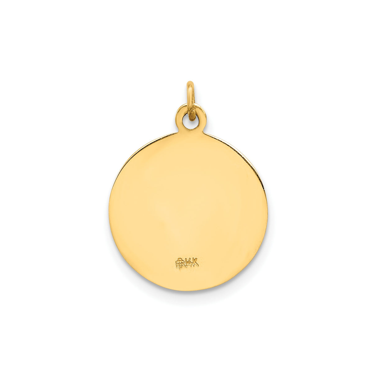 14k Yellow Gold Caridad del Cobre Pendant, Our Lady of Charity Catholic Medal Charm