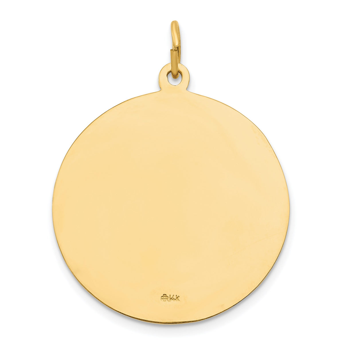 14k Yellow Gold Sacred Heart Jesus Pendant, Catholic Religious Medal with Mercy Inscription