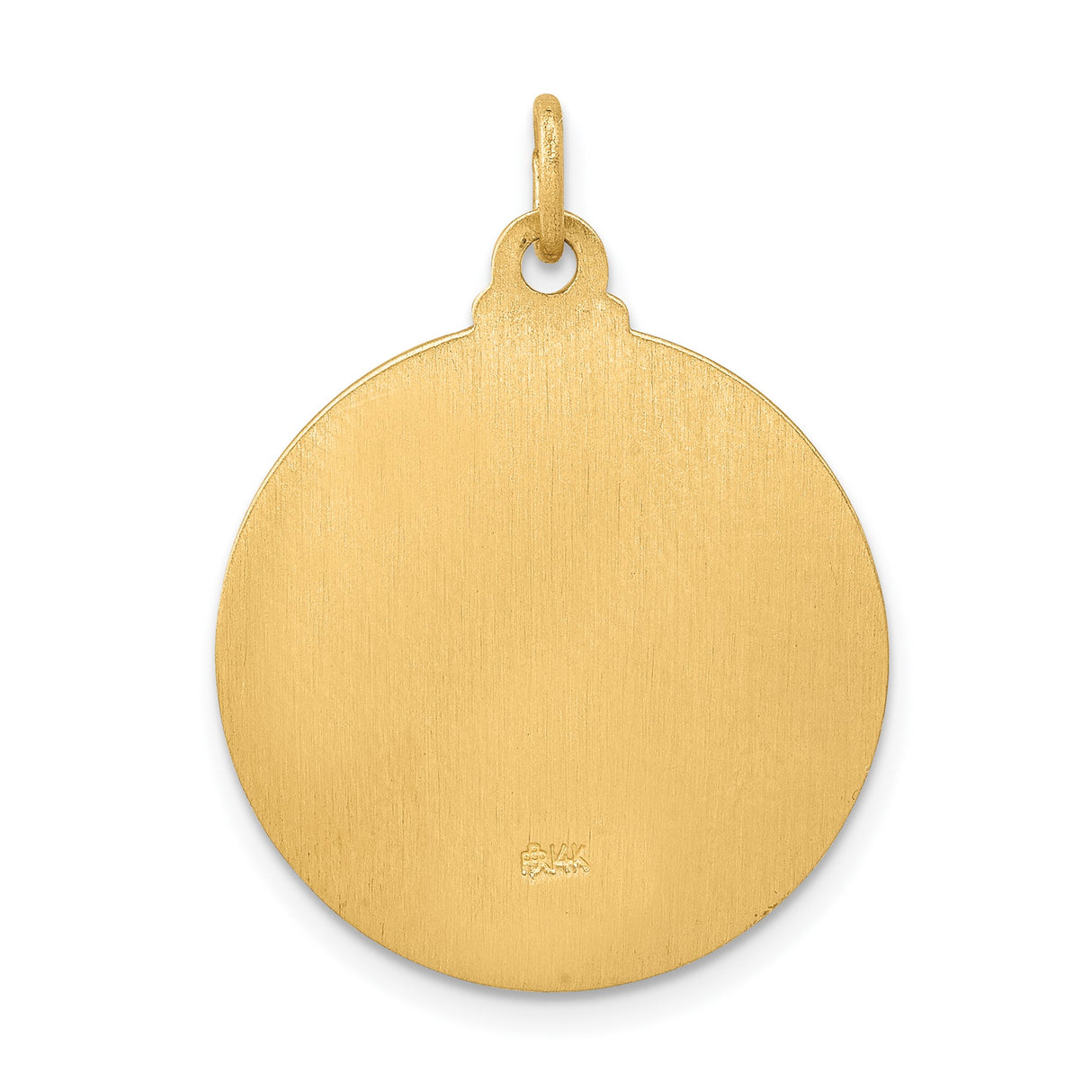 14k Yellow Gold Jesus Medal Pendant with Crown of Thorns and Radiant Halo