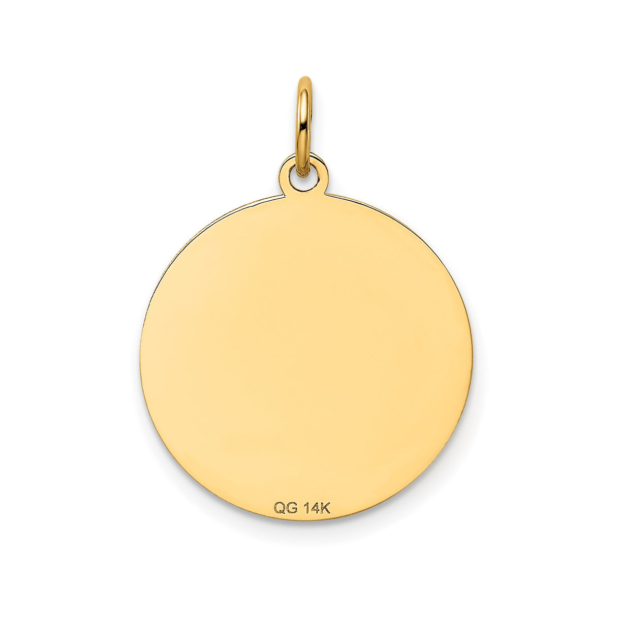 14k Yellow Gold German Shepherd Pendant with Dog Silhouette and Bold Lettering