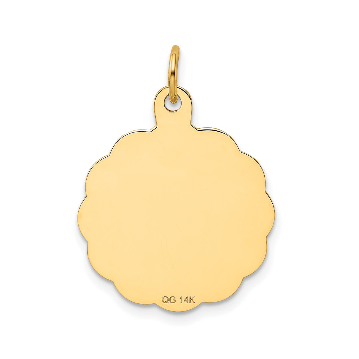 14k Yellow Gold Swimming Medal Pendant with Swimmer in Motion, Athletic Sports Charm