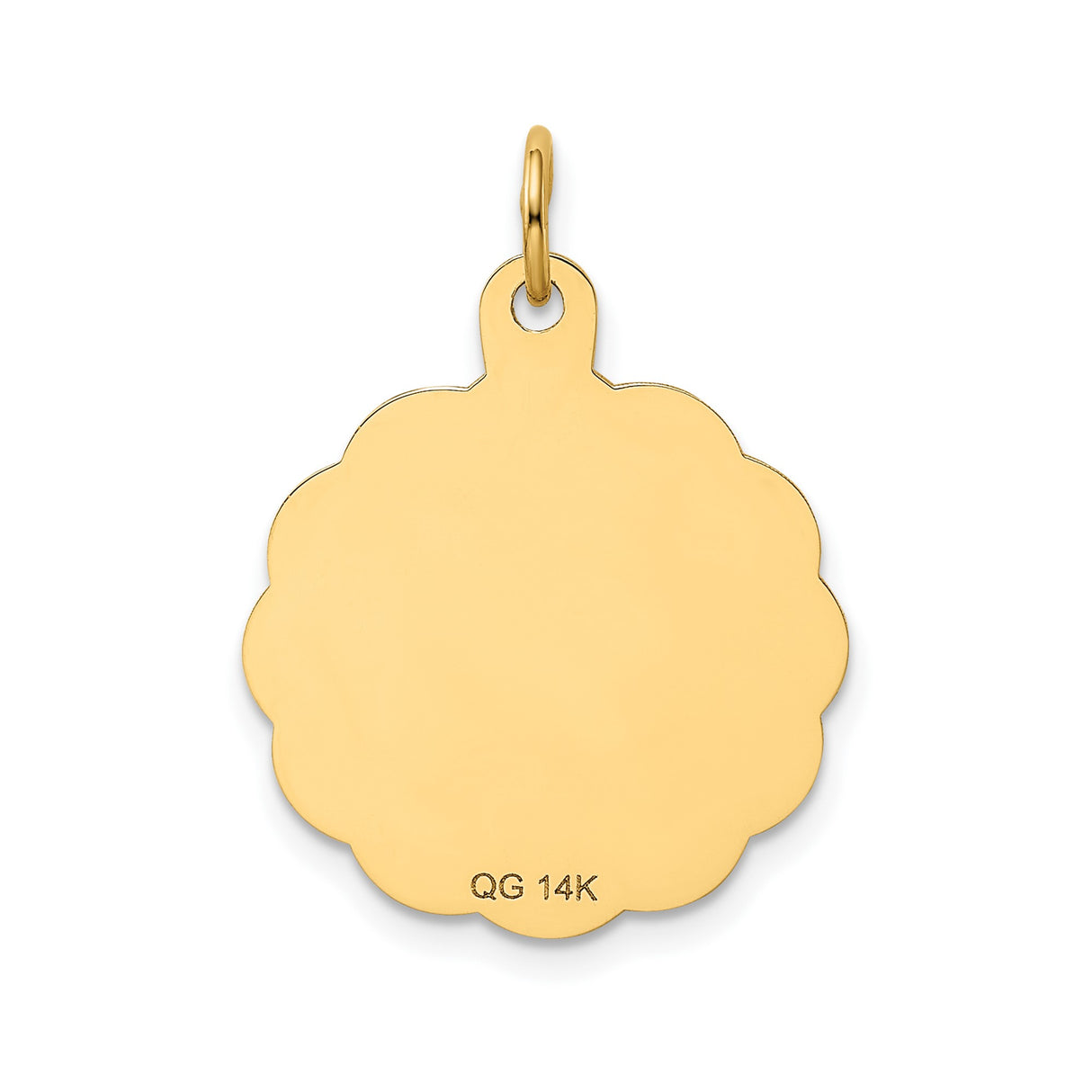 14k Yellow Gold Baseball Pendant with Batter Silhouette and BASEBALL Engraving Charm